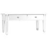 vidaXL Coffee Table Engineered wood, mirrored glass, non-woven fabric