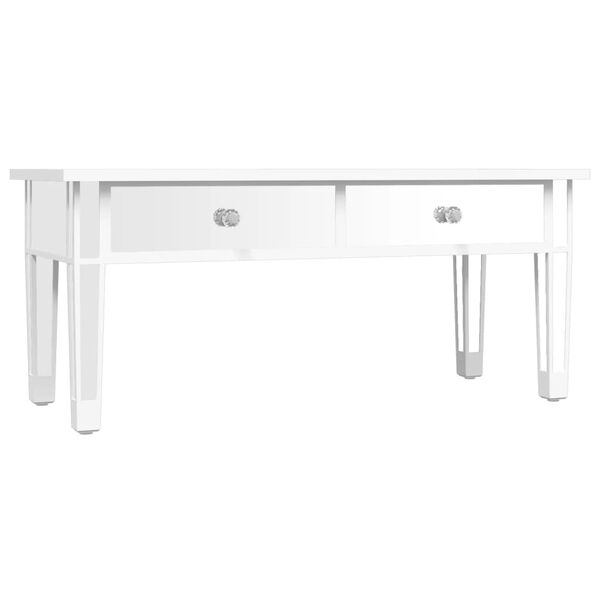 vidaXL Coffee Table Engineered wood, mirrored glass, non-woven fabric