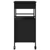 vidaXL Kitchen Trolley Black 22"x16.9"x35.2" Engineered Wood