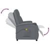 vidaXL Massage Chair Anthracite Faux leather Standard