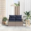 vidaXL Garden Sofa with Cushion 47.24 x 24.41 x 27.17 in Poly Rattan