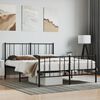 vidaXL Bed Frame Black Powder-coated steel Full Bed Frame Rectangular