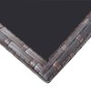 vidaXL Outdoor Dining Set Brown Steel 9 Piece Set Removable Covers