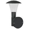 vidaXL Outdoor Wall Light Set of 2 Black Stainless Steel, Polycarbonate
