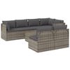 vidaXL Garden Lounge Set Grey PE rattan Large Modular