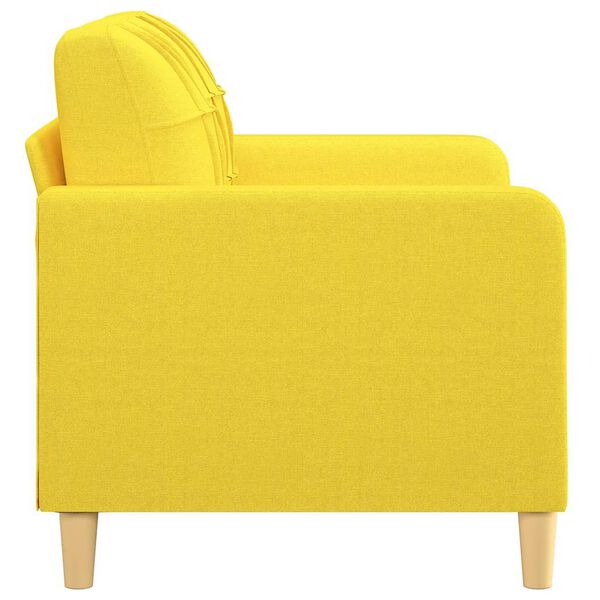 vidaXL 2-seater Sofa Light Yellow Polyester, Metal, Textilene Medium