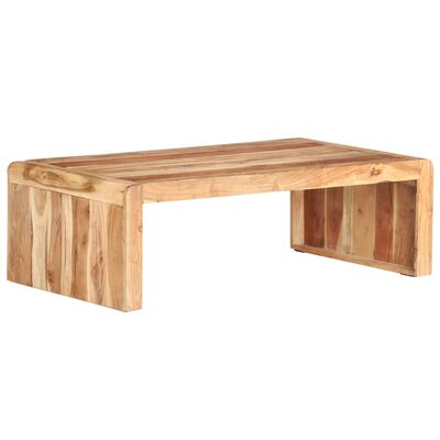 vidaXL Coffee Table 43.3"x24.8"x13.8" Solid Acacia Wood