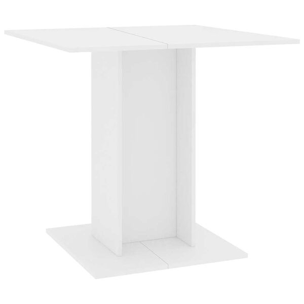 vidaXL Dining Table White Engineered wood Medium Simple Dining Table