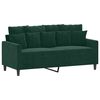 vidaXL Sofa Set Dark Green Velvet, Polyester, Metal, Textilene, Plywood