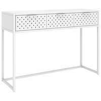 vidaXL Console Table White 41.7"x13.8"x29.5" Steel