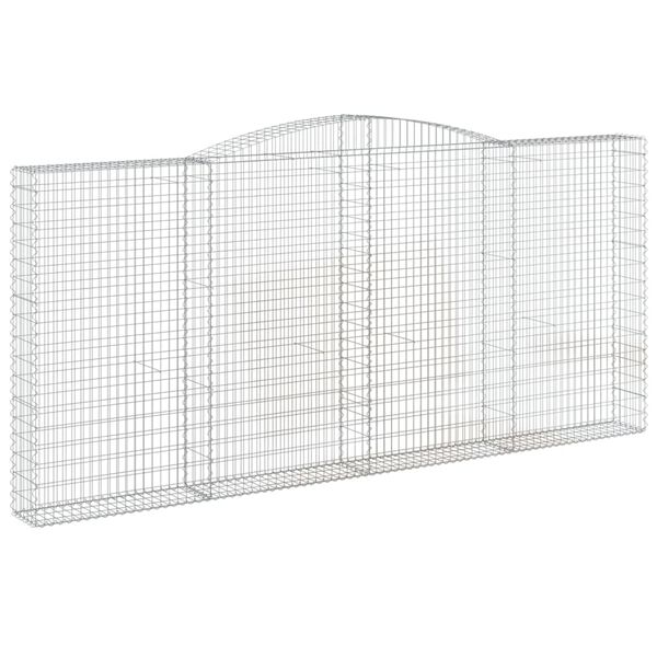 vidaXL Gabion Basket Set of 8 Silver Galvanized iron Large Durable