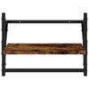 vidaXL Wall Shelf Set of 2 Smoked Oak Engineered wood, metal Medium