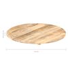 vidaXL Tabletop Natural Solid mango wood Medium Durable Tabletop