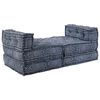 vidaXL Modular Sofa 4 pcs Indigo 27.56 x 27.56 x 22.05 in Fabric