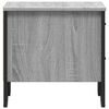 vidaXL Bedside Cabinet Grey Sonoma Engineered Wood & Metal Medium