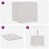 vidaXL Foldable Storage Box Set of 10 Cream with link pattern