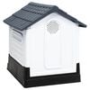vidaXL Dog House Grey, White, Black Polypropylene Small Durable