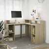 vidaXL Desk Sonoma Oak Engineered Wood L-shaped Desk Rectangular