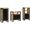 vidaXL Bathroom Furniture Set with Door 3 pcs Brown Solid Reclaim Wood