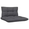 vidaXL 2-seater Garden Sofa 2 Pack Grey Solid Pine Wood, 100% Polyester