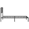 vidaXL Bed Frame Black Powder-Coated Steel Twin Bed Frame Rectangular