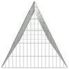 vidaXL Chicken Cage Silver 169.29 x 21.65 x 21.65 in Galvanised Steel