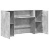 vidaXL Reception Desk Concrete gray Engineered wood 70.9 in