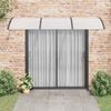 vidaXL Door Canopy Black PC Large Durable Door Canopy Rectangular
