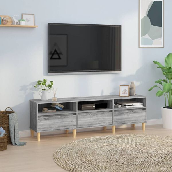 vidaXL TV Cabinet Gray sonoma Engineered wood 59 in x 11.8 in x 17.5 in