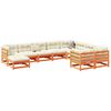 vidaXL Garden Sofa Set Wax brown Solid pine wood Large Modular