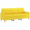 vidaXL Sofa Set Light yellow Fabric (100% polyester), metal, plywood