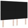 vidaXL Headboard with LED Strip Lights Adjustable Black 28.3" Velvet