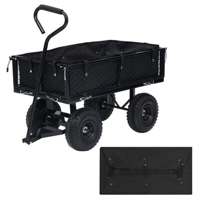 vidaXL Garden Cart Liner Black 31.9"x16.1"x8.3" Fabric