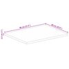 vidaXL Table Top Mixed Solid reclaimed wood 31.5 x 23.6 in Rectangular