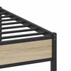 vidaXL Bed Frame Sonoma oak Steel, engineered wood Double
