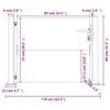 vidaXL Garden Gate 39.4x29.5" Corten Steel