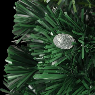 vidaXL Artificial Pre-lit Christmas Tree with Stand 8 ft Fiber Optic