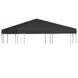 vidaXL Gazebo Top Cover Grey Polyester with PVC coating 9.8 x 9.8 ft