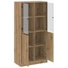 vidaXL Highboard Artisan Oak Engineered wood, glass Tall Highboard
