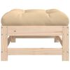 vidaXL Garden Footstool Beige, Natural Wood