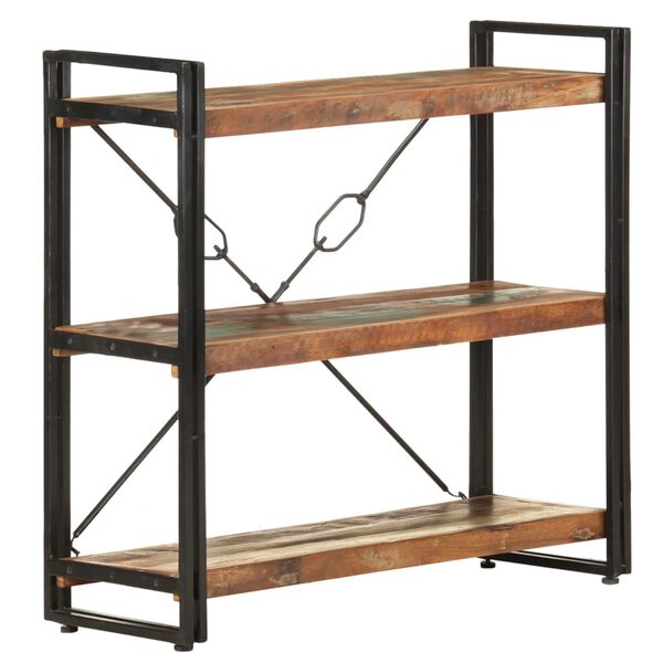 vidaXL Bookcase Mixed Color Solid Reclaimed Wood Medium Industrial