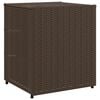 vidaXL Garden Storage Cabinet Brown PE rattan Medium Garden Storage