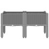 vidaXL Garden Planter Light Grey Polypropylene 31.5 in x 15.7 in x 16.5 in