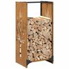 vidaXL Firewood Rack 15.7x11.8x31.5" Weathering Steel