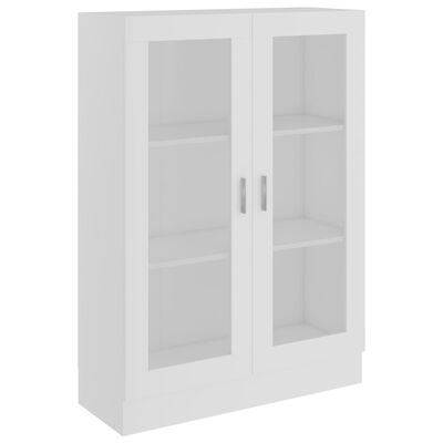 vidaXL Vitrine Cabinet White 32.5"x12"x45.3" Engineered Wood