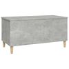 vidaXL Coffee Table Concrete Grey Engineered wood, Solid eucalyptus wood