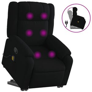 vidaXL Stand Up Massage Recliner Chair Black