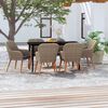 vidaXL Garden Dining Set Brown and Black
