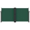 vidaXL Retractable Side Awning Dark Green 100% polyester with PU coating