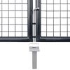 vidaXL Mesh Garden Gate Galvanised Steel 118.1x78.7" Grey